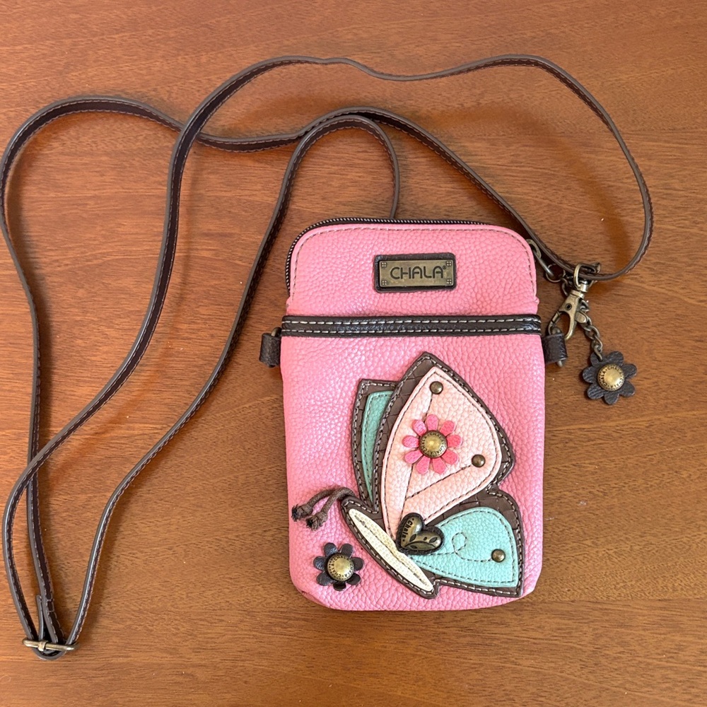 Chala crossbody purse Butterfly ! Great Cell Phone Holder!